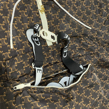 Celine Blouson Size 34 S Women's Triomphe Monogram Windbreaker 2w388344n Dark