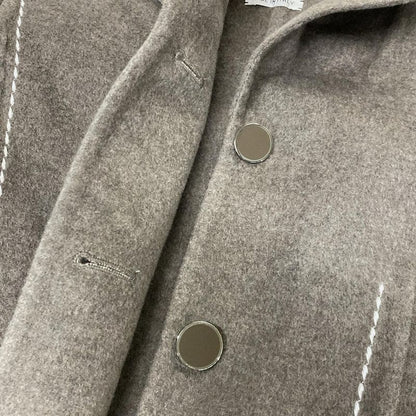 Hermes Jacket Size 34 S Women - 2h0202db Grey Beige Long Sleeves Stitching Fall