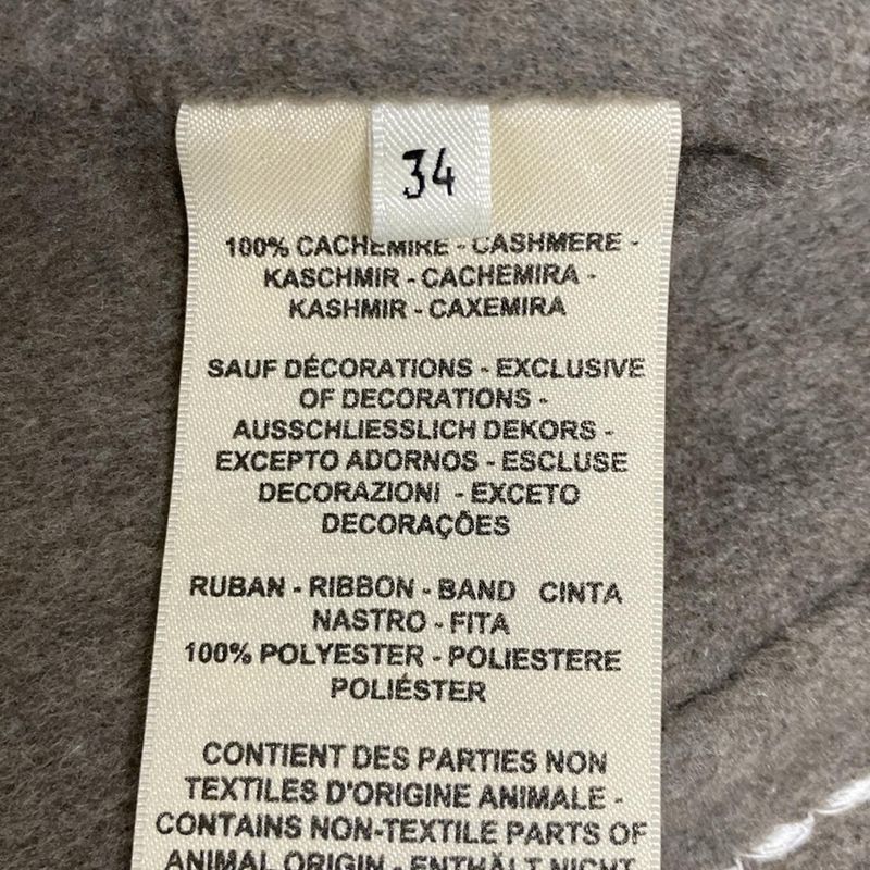 Hermes Jacket Size 34 S Women - 2h0202db Grey Beige Long Sleeves Stitching Fall