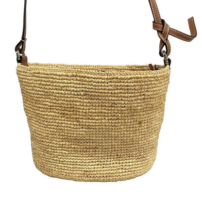 Loewe Shoulder Bag Anagram Pochette Basket Bag Natural (Beige) X Tan (Brown) X