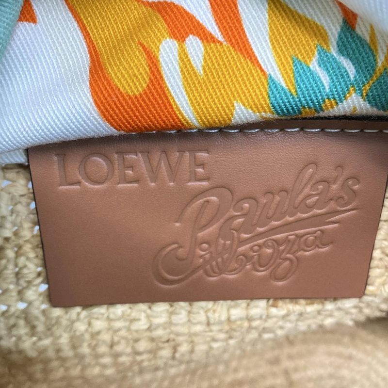 Loewe Shoulder Bag Anagram Pochette Basket Bag Natural (Beige) X Tan (Brown) X