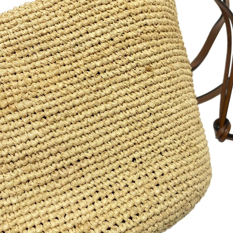 Loewe Shoulder Bag Anagram Pochette Basket Bag Natural (Beige) X Tan (Brown) X