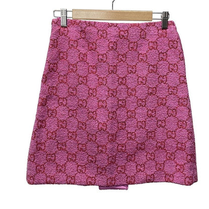 Gucci Skirt Size 36 S Women - 788955 Zaqh4 Pink and Red Knee Length Boucles