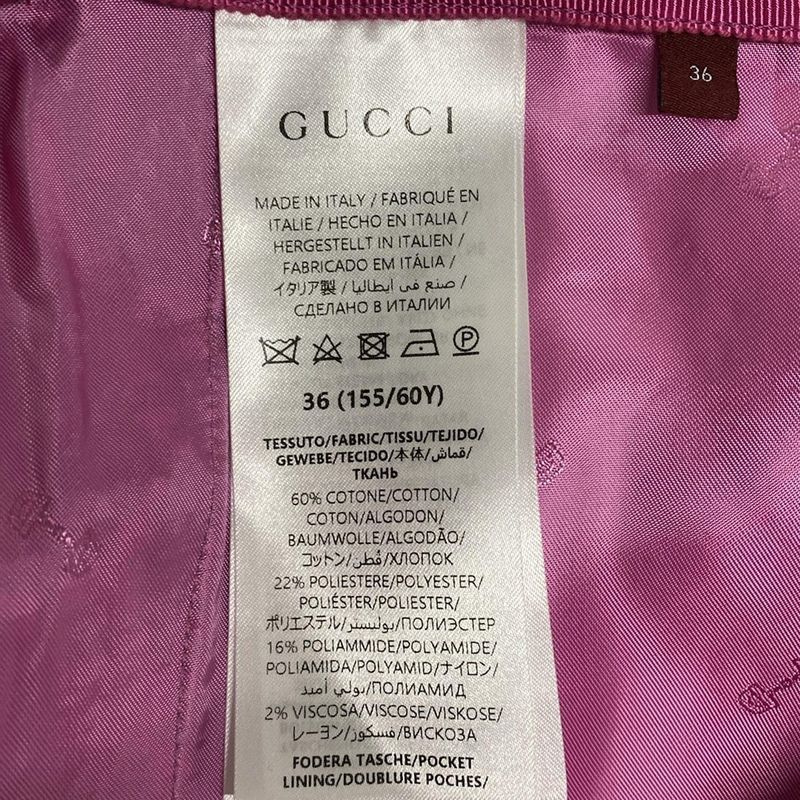 Gucci Skirt Size 36 S Women - 788955 Zaqh4 Pink and Red Knee Length Boucles