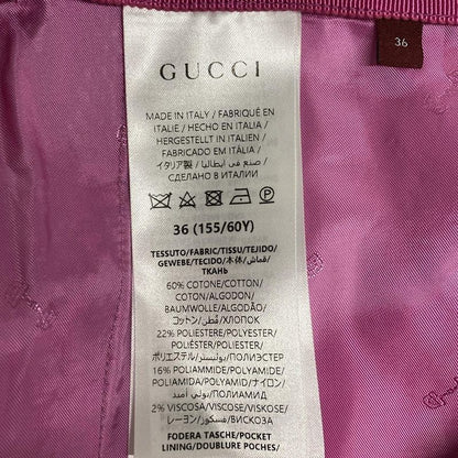 Gucci Skirt Size 36 S Women - 788955 Zaqh4 Pink and Red Knee Length Boucles