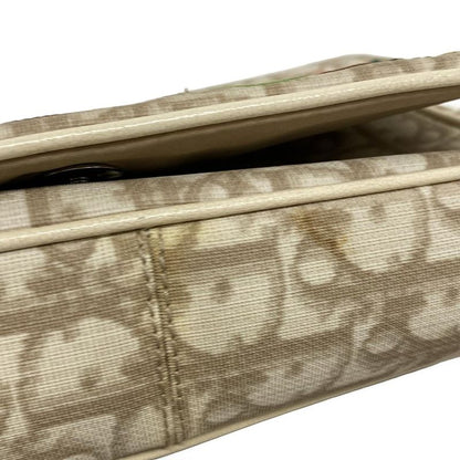 Dior Christian Dior Shoulder Bag Flower Ivory X Brown X Multi Leather