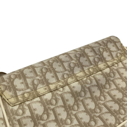 Dior Christian Dior Shoulder Bag Flower Ivory X Brown X Multi Leather