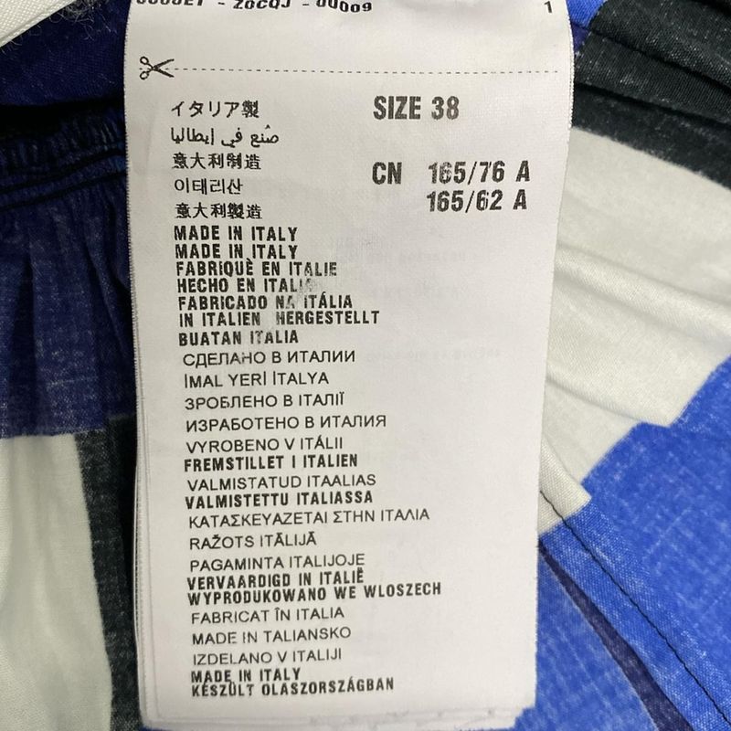 Prada Dress Size 38 S Women - Black X Navy X Multi Crew Neck Short Sleeves Knee