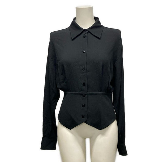 Chanel Long Sleeve Shirt Blouse Size 36 S Women - P80340 Black 2025aw Silk