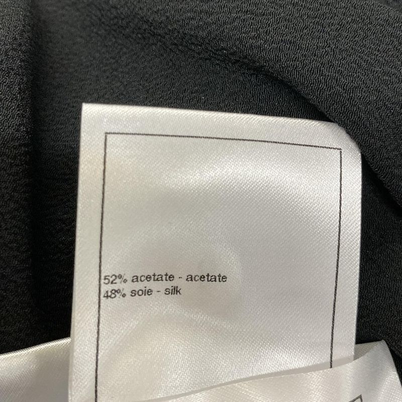 Chanel Long Sleeve Shirt Blouse Size 36 S Women - P80340 Black 2025aw Silk