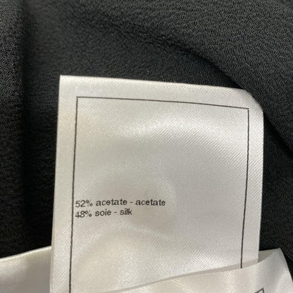 Chanel Long Sleeve Shirt Blouse Size 36 S Women - P80340 Black 2025aw Silk