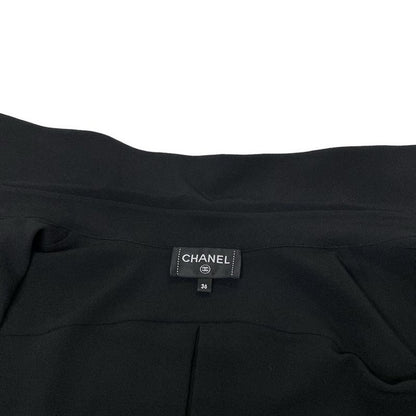 Chanel Long Sleeve Shirt Blouse Size 36 S Women - P80340 Black 2025aw Silk