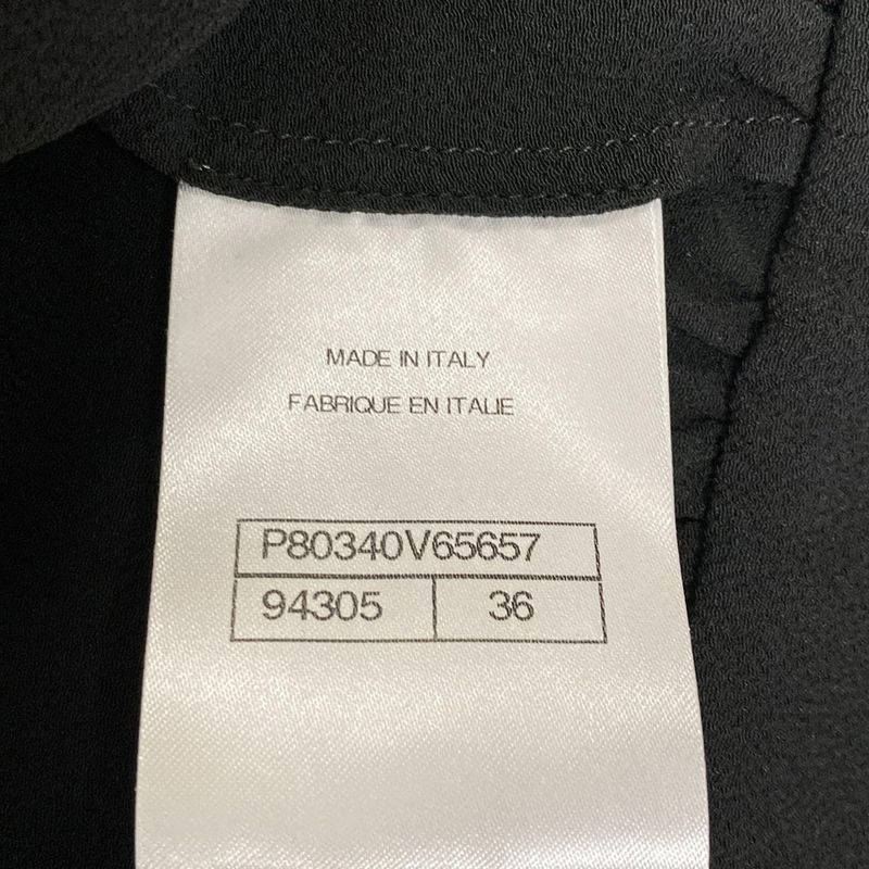 Chanel Long Sleeve Shirt Blouse Size 36 S Women - P80340 Black 2025aw Silk