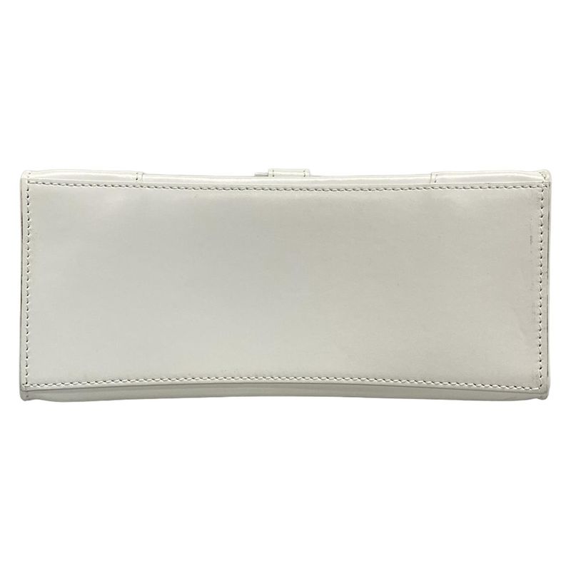 Balenciaga Handbag Hourglass Top Handle Small 593546 White Leather
