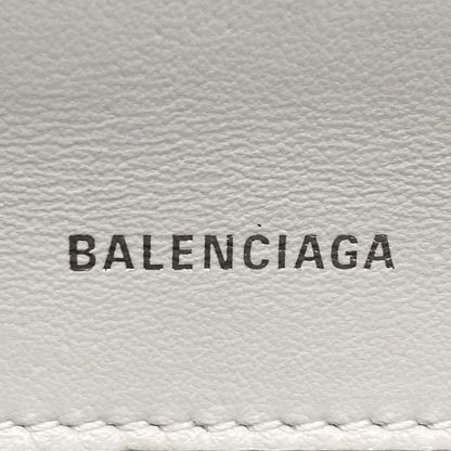 Balenciaga Handbag Hourglass Top Handle Small 593546 White Leather
