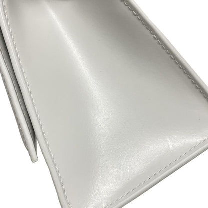 Balenciaga Handbag Hourglass Top Handle Small 593546 White Leather