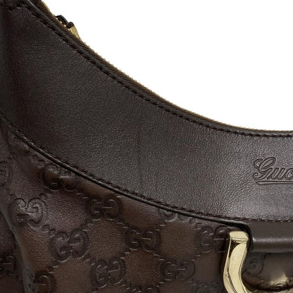 Gucci Handbag Abby Gucci Guccissima Line 189833 Dark Brown Leather