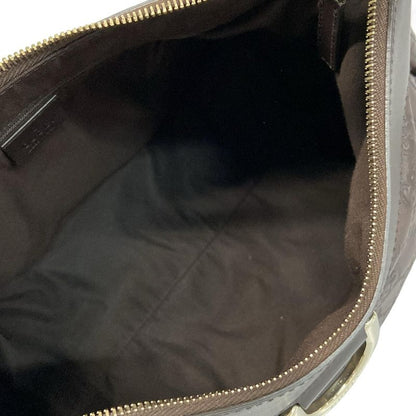 Gucci Handbag Abby Gucci Guccissima Line 189833 Dark Brown Leather