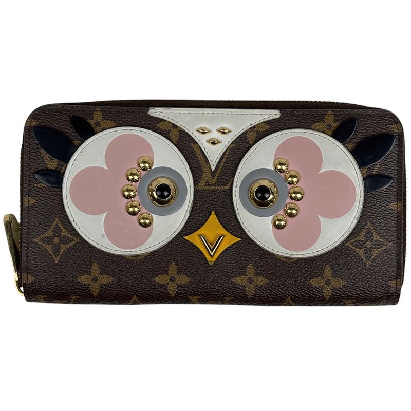 Louis Vuitton Zippy Wallet Lovely Bird Long Wallet Monogram Rose Ballerine