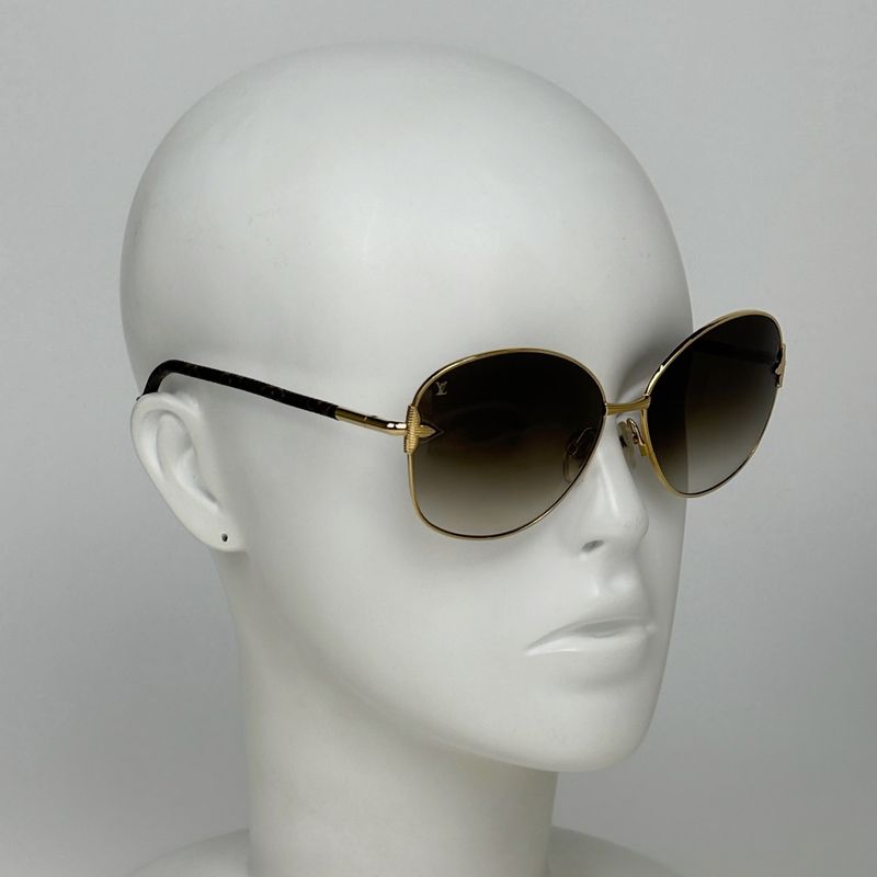 Louis Vuitton Viola Sunglass Es Gradient Eyewear Sunglass Es Metal Monogram Gold