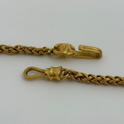 Chanel Coco Mark Chain Necklace GP Gold Ladies