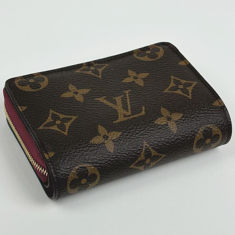 Louis Vuitton Portefeuille Roux Card Holder Billfold Coin Purse Bifold Wallet