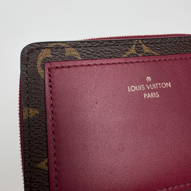 Louis Vuitton Portefeuille Roux Card Holder Billfold Coin Purse Bifold Wallet