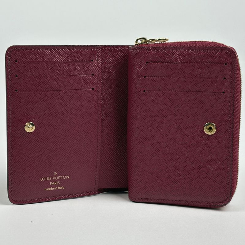 Louis Vuitton Portefeuille Roux Card Holder Billfold Coin Purse Bifold Wallet