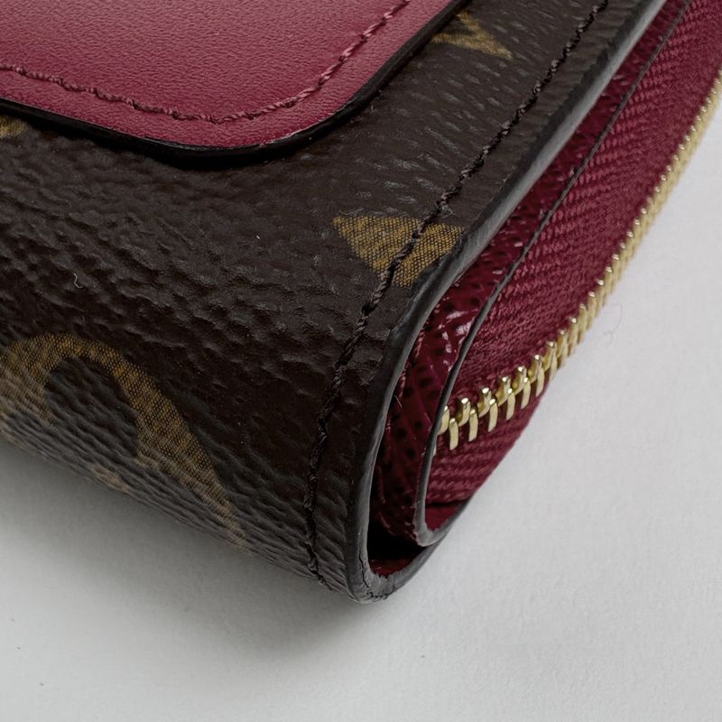 Louis Vuitton Portefeuille Roux Card Holder Billfold Coin Purse Bifold Wallet