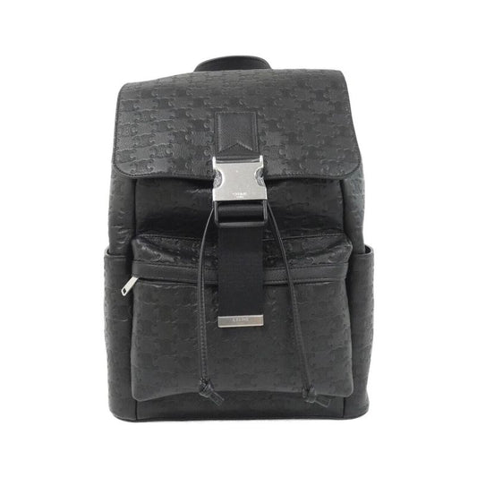Celine Leather Macadam Monogram Backpack Black