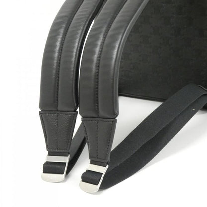 Celine Leather Macadam Monogram Backpack Black