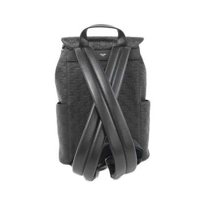 Celine Leather Macadam Monogram Backpack Black
