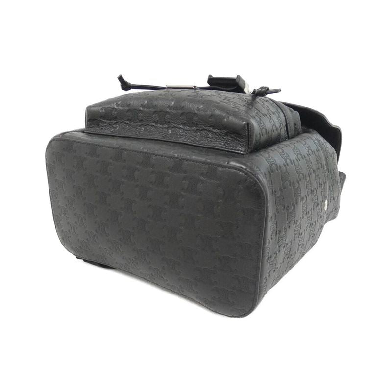 Celine Leather Macadam Monogram Backpack Black