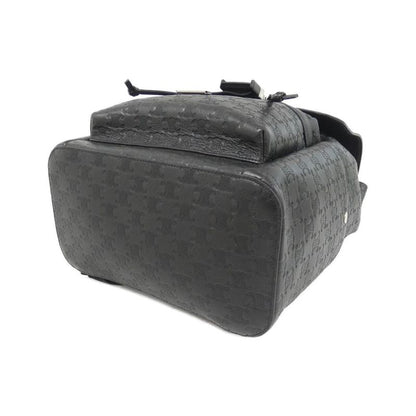 Celine Leather Macadam Monogram Backpack Black