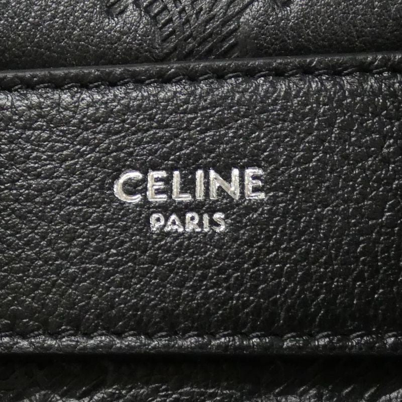 Celine Leather Macadam Monogram Backpack Black