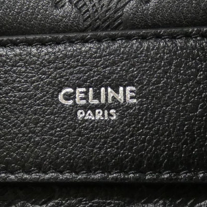 Celine Leather Macadam Monogram Backpack Black