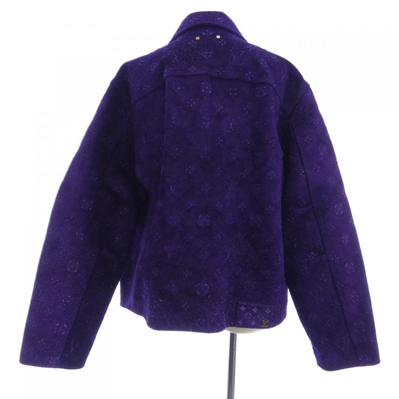 Louis Vuitton Workwear Monogram Embossed Suede Jacket Hol67wxd8 Leather Jacket