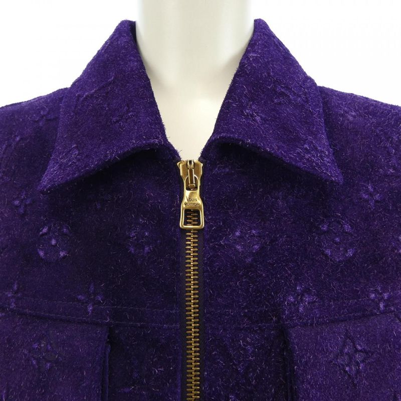 Louis Vuitton Workwear Monogram Embossed Suede Jacket Hol67wxd8 Leather Jacket