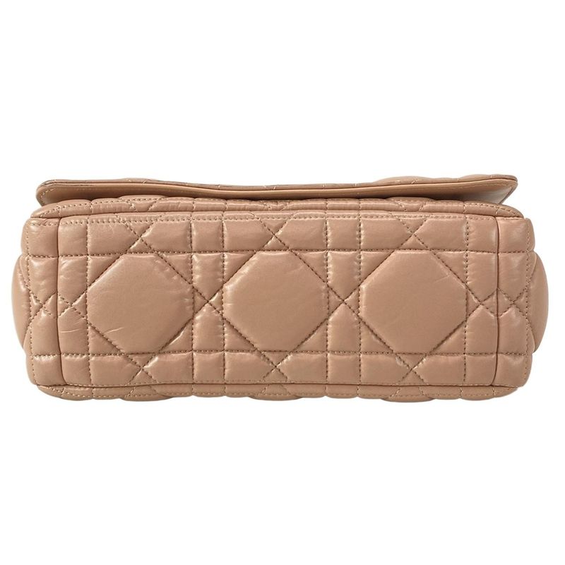 Dior Christian Dior Shoulder Bag Dior Caro Medium Bag Pink and Gold Leather