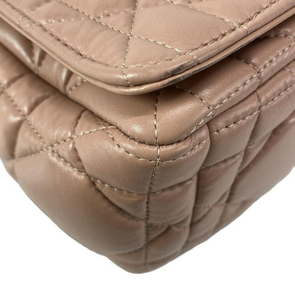 Dior Christian Dior Shoulder Bag Dior Caro Medium Bag Pink and Gold Leather