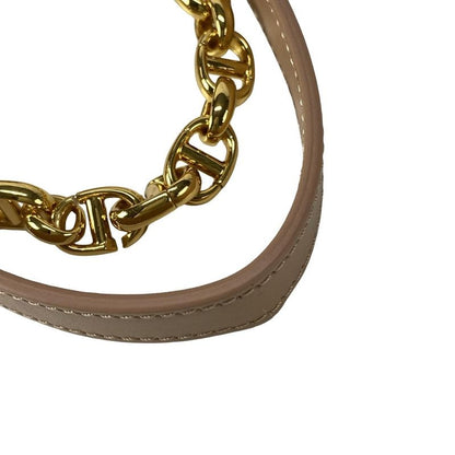 Dior Christian Dior Shoulder Bag Dior Caro Medium Bag Pink and Gold Leather