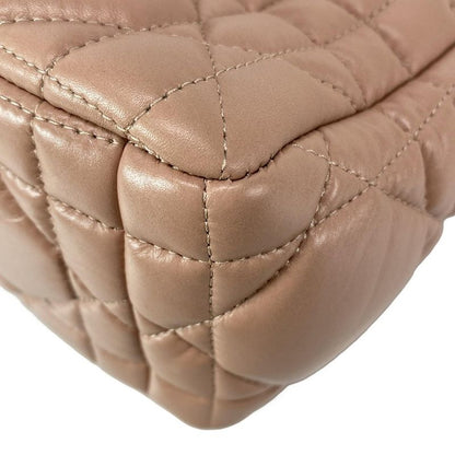 Dior Christian Dior Shoulder Bag Dior Caro Medium Bag Pink and Gold Leather