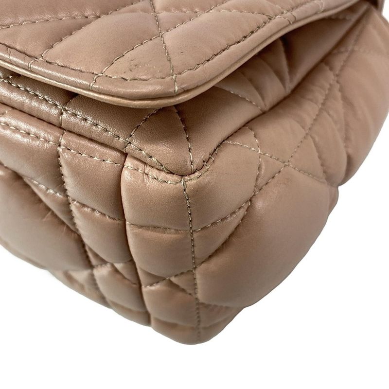 Dior Christian Dior Shoulder Bag Dior Caro Medium Bag Pink and Gold Leather