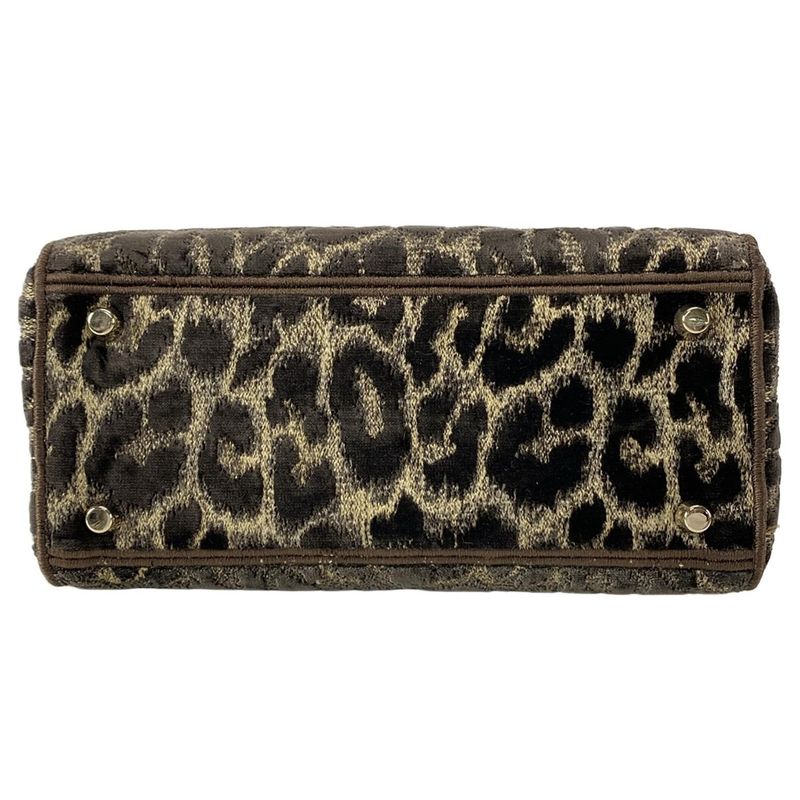 Dior Christian Dior Handbag Lady Delight Medium Bag Dark Brown X Beige X Multi