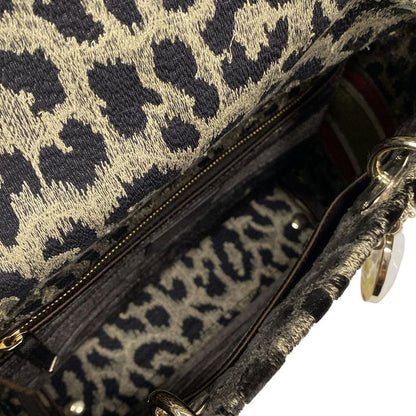 Dior Christian Dior Handbag Lady Delight Medium Bag Dark Brown X Beige X Multi