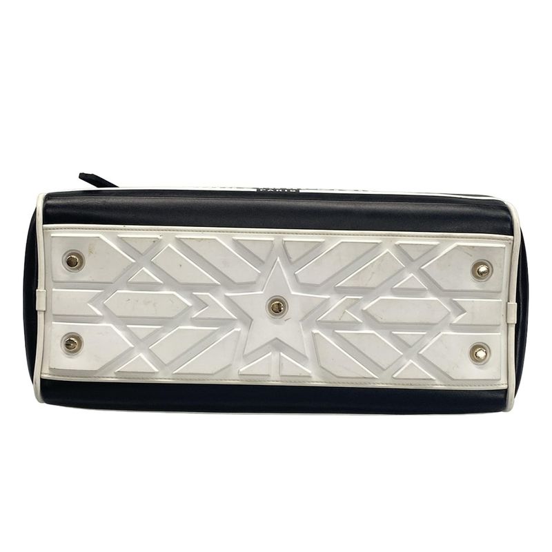 Dior Christian Dior Handbag Vibe Medium Beauring Bag Canage Stitching Black and