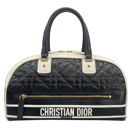 Dior Christian Dior Handbag Vibe Medium Beauring Bag Canage Stitching Black and