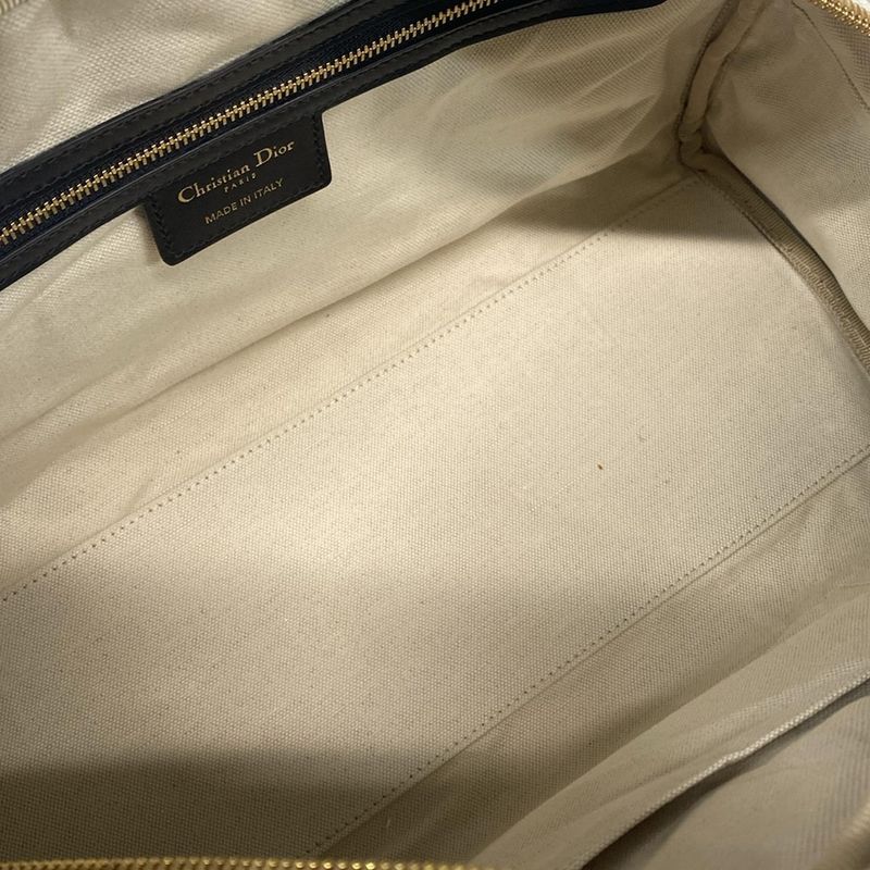 Dior Christian Dior Handbag Vibe Medium Beauring Bag Canage Stitching Black and