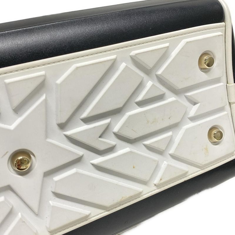 Dior Christian Dior Handbag Vibe Medium Beauring Bag Canage Stitching Black and