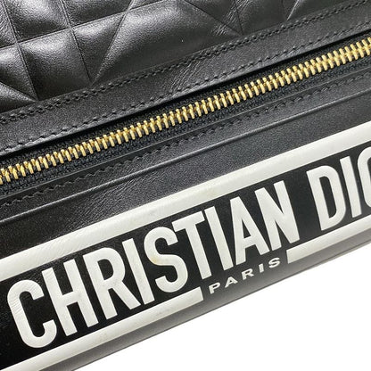 Dior Christian Dior Handbag Vibe Medium Beauring Bag Canage Stitching Black and